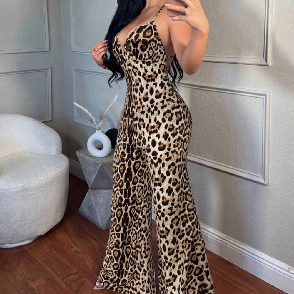 Leopard Print Jumpsuit